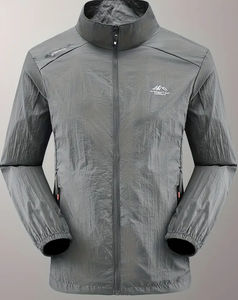 Customized Logo Men's Plus Size Windbreaker Jacket 100% Top High Quality Canvas Windproof and Waterproof Sportswear for Winter - Product Image 1