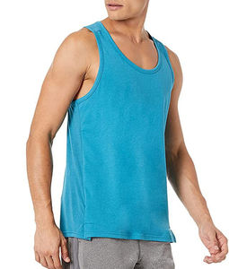 Camiseta sin mangas de entrenamiento de algodón para hombre de talla grande Unisex de verano 2025, Camiseta deportiva sin mangas de punto transpirable - Product Image 3