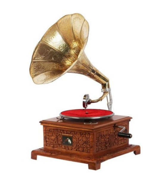 Decorative Wood and Brass Gramophone for Home Decor Hotel Office Antique Showpiece for Best Unique Gifts Decoration Wholesale