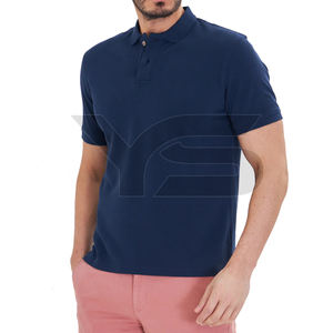 เสื้อโปโลสำหรับผู้ชายเสื้อระบายอากาศสไตล์ลำลองปักลายพัฟลายพื้นมีหลายสีให้เลือก - Product Image 5