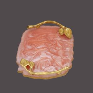 Premium Elegant Resin <b>Serving</b> Tray <b>Set</b> with Coasters, Decorative Food & <b>Beverage</b> Tray for Dining & Gifting - Product Image 4