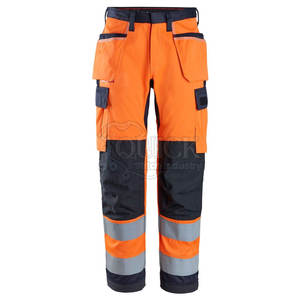 Top Selling Men's <b>Hi</b> <b>Vis</b> Safety <b>Pants</b> Customized Logo LED Flash Waterproof Multi Pockets Work Trousers Class 1 - Product Image 1