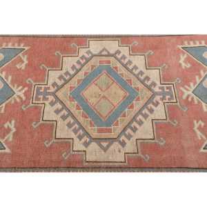 พรมตุรกีขนาด 4.1x6.8 ฟุต ลายสัตว์สีแดงวินเทจ ทำจากขนสัตว์ - Product Image 5