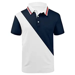 Polo de golf pour hommes Polo vierge brodé T-shirts de haute qualité Logo de marque personnalisé Logo de broderie T-shirt pour hommes