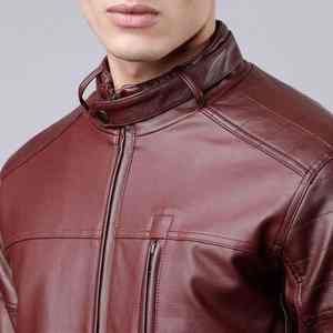 Chaqueta de cuero de calidad superior para hombre, chaqueta de moda marrón 100% para hombre, chaqueta ligera de cuero genuino de todas las tallas para invierno para hombre - Product Image 2