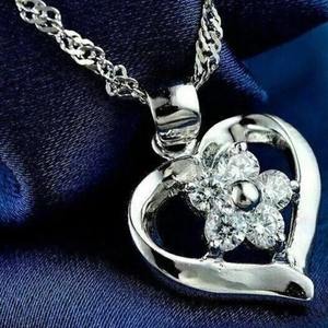 White Round Shape Moissanite Diamond Heart <b>Pendant</b> VVS Excellent Cut 925 Sterling <b>Silver</b> <b>Pendant</b> <b>for</b> <b>Men</b> & Women Gift <b>for</b> Her - Product Image 4