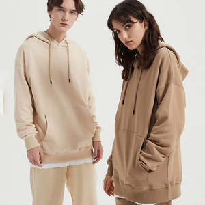 Sweat à capuche uni pour homme, hiver, 100% coton, doublé, coupe-vent, respirant, à cordon de serrage, décontracté - Product Image 1