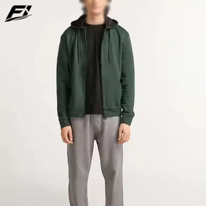 Nouveauté 2026 – Sweat à capuche zippé en coton pour homme, avec cordon de serrage, manches longues, molletonné, décontracté, personnalisable avec logo – Fournisseur en gros - Product Image 2