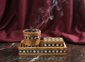 Quemador de Incienso Elegante de Madera y Resina para Decoración del Hogar y para la Relajación - Product Image 3