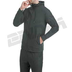 Ensemble de survêtements pour hommes 2 pièces veste et pantalon de survêtement zippés tenue athlétique décontractée survêtement d'entraînement pour hommes - Product Image 4