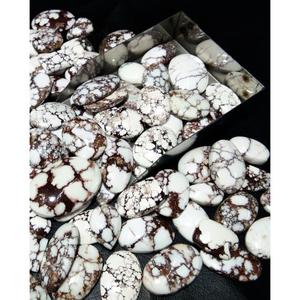 Vente en gros de pierres précieuses naturelles de cheval sauvage, forme mixte, polies des deux côtés, cabochon artisanal en vrac pour la fabrication de bijoux - Product Image 6