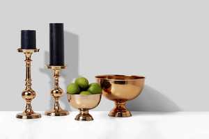 Best Quality Round Ceramic Serving <b>Bowl</b> Unique Design with Copper for Fruits and Sweets Competitive Price - Product Image 4