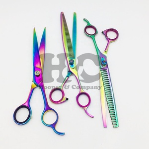 Nouvelles Ciseaux de Toilettage pour Animaux de Compagnie, Ciseaux Courbes à Lame Affûtée en Acier Inoxydable de 7 Pouces, Ciseaux Multicolores Très Demandés - Product Image 4