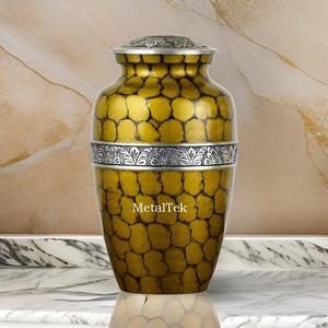 Pots en métal jaune de Style américain classique urnes de crémation pour adultes pour les cendres d'enterrement des humains et des animaux de compagnie fournitures funéraires décoratives en gros - Product Image 4
