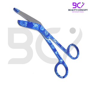 Tijeras de vendaje quirúrgico hechas a mano de la mejor calidad de acero inoxidable con impresión de logotipo personalizado de Color azul y blanco - Product Image 3