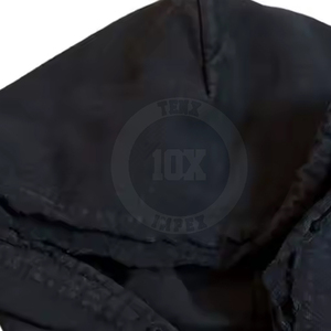 Mode à la mode tenue hommes strass à capuche Logo personnalisé imprimé couleur unie nouveau look coton mélangé strass sweats à capuche - Product Image 4