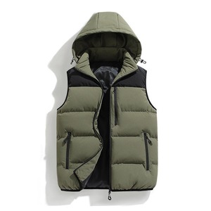 Gilet unisexe en toile fine tendance pour poisson-globe avec support amovible Chapeau d'hiver en fausse fourrure réversible résistant aux taches d'huile Logo personnalisé - Product Image 4