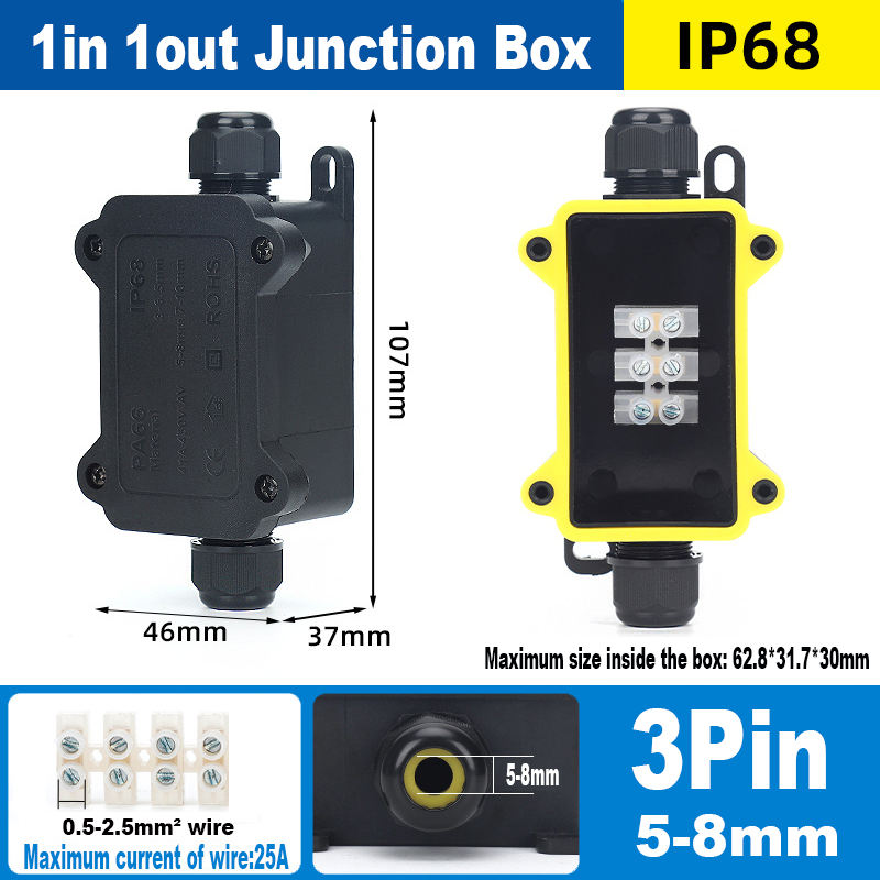 1in 1out small 3pin(5-8mm)