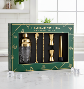 रस लक्जरी बार के लिए 4 पीसी थोक ग्लास कप के लिए धातु ब्लेंडर मिश्रण बोतल बॉस्टन वाइन पॉट रस कॉकटेल शेकर सेट - Product Image 1
