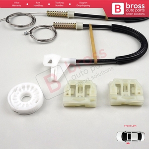 Juego de reparación de regulador de ventanilla eléctrica BWR543 puerta delantera izquierda para Octavia MK1 1U 1U2 1U5 2001-2010 4/5 puerta Facelift 1U0837461B - Product Image 4