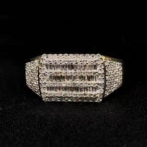 14K White Gold Halo Diamond Exclusive Men's <b>Ring</b> Jewelry Radiant Round Diamond Men's Halo <b>Ring</b> - Product Image 4