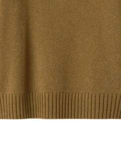 Manufacturer Customized <b>Mens</b> Quarter Zip Knit <b>Sweater</b> Olive Brown Solid Knit High Collar Warm Winter Casual Pullover OEM Custom - Product Image 5