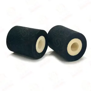 Black 36mm*32mm Hot Melt Ink Roller / Hot Ink Roll For Automatic Batch Coder