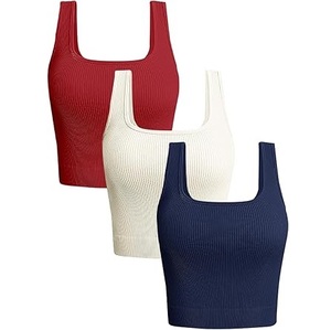 Top Corto Deportivo sin Mangas para Mujer, Estilo Informal, para Yoga y Gimnasio, Servicio OEM, Liso, Nuevo Modelo 2026 - Product Image 2