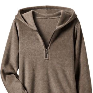 Sudadera con capucha de invierno para mujer, de forro polar grueso de 320 GSM, transpirable, ecológica, informal, con cremallera frontal, OEM ODM - Product Image 1