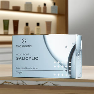 GROSMETIC 100% Organic Natural Salicylic Face <b>Soap</b> <b>Whitening</b> and Brightening Product - Product Image 6
