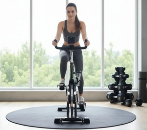 NOUVEAUTÉ : Vélo de spinning d'exercice avec volant d'inertie de 18 kg, gris, pour salle de sport à domicile - Product Image 3
