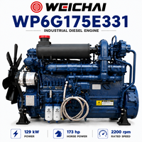 Mesin Diesel Konstruksi Weichai WP6G175E331 129kW 173HP 6 Silinder 6.75L 2200RPM Turbo untuk Peralatan Loader dan Pompa