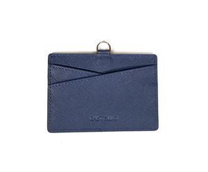 [Nuevo Lanzamiento] Estuche para Tarjetas de Identificación Castello de Cuero Saffiano Genuino con Cierre Abierto, Forro de Poliéster, Correa de Cuero, Múltiples Colores - Product Image 4