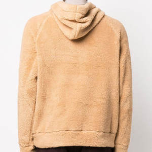 Men's Custom Logo Lightweight Sheep <b>Fur</b> <b>Hoodie</b> 100% Polyester Plain Dyed Winter Fitness Casual Work Bulk Fleece <b>Hoodie</b> - Product Image 4