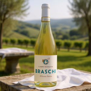 CAMPO MAMANTE Romagna Albana Secco DOC Elegant Organic Italian White Wine <b>750ml</b> <b>Bottle</b> 6-pack - Product Image 3