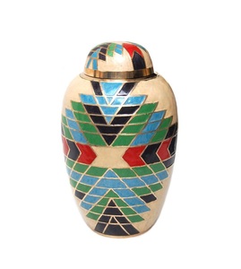 Exquisita urna de cremación de latón floral de medianoche, urnas de latón para adultos, urnas de cremación de tamaño personalizado - Product Image 3
