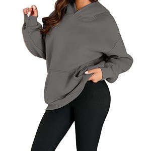 Vente en gros de sweats à capuche personnalisés d'hiver, épais, oversize, tendance, coupe ample, avec logo frontal, multicolores - Product Image 1