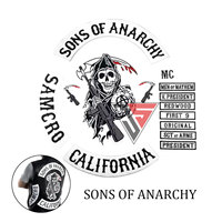 Patch brodé personnalisé pour moto, design floral en forme de cœur, en toile écologique, SONS ANARCHY SAMCRO CALIFORNIA MC, lot de 11 pièces