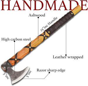 Hacha de doble cabeza de acero de alto carbono - Herramienta industrial para partir leña con mango personalizable (compatible con ODM) - Product Image 6