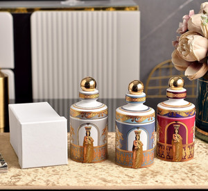 European Bohemian Small Porcelain Potpourri Aromatic Fragrance Expansion Bottle <b>for</b> Office Use Eco-Friendly - Product Image 2