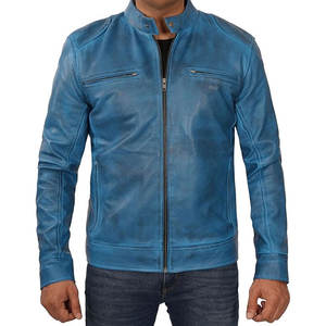 OEM fabricado liso teñido hombres chaquetas de cuero de moda/Mejor Precio de calidad superior hombres chaqueta de cuero de moda - Product Image 6