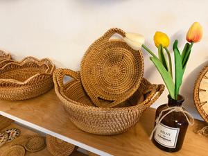 งานฝีมือหวายคุณภาพสูง-งานฝีมือหวายไม้ไผ่-ตะกร้าหวายสำหรับเป็นของขวัญของตกแต่งที่เก็บ - Product Image 5