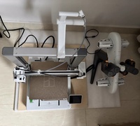 Printer 3D Bamboo Lab A1 Combo, Sistem AMS Lite Multi-Warna, Pencetakan Kecepatan Tinggi 500mm/s, Kalibrasi Otomatis, Operasi Senyap