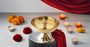 Lampe à huile en laiton de qualité supérieure faite à la main traditionnelle indienne Diwali décoration article cadeau Deepak lampe à huile chine sculpture moderne. - Product Image 4