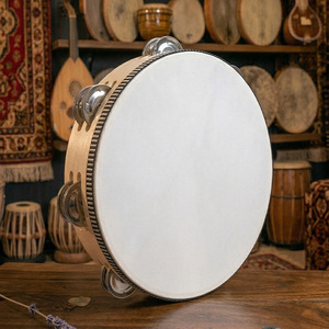 Tambourin Orff Midex TF-80 en plastique et métal avec grelots, percussion 8 pouces (1 pièce) fabriqué en Turquie - Product Image 1