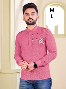 Pantalones cortos étnicos de algodón Kurta para hombres, diseñador de moda, traje tradicional indio para uso diario, fiestas, ocasiones especiales - Product Image 4