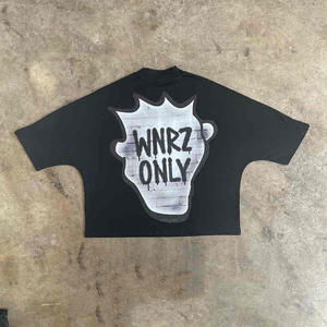 Venta al por mayor por encargo recortada ropa de hombre impreso verano 2 piezas conjuntos Boxy 100% algodón camiseta y pantalones cortos conjuntos para hombres - Product Image 5