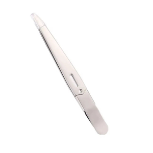 High Durability Stainless Steel Slanted Tip Eyebrow Tweezers Wholesale Shape & Volume Eyebrow <b>Extension</b> Tweezer Unisex - Product Image 1