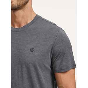 Ensemble de pyjama décontracté pour homme NakedSoft, vêtements de nuit en maille de soie gris chiné foncé, doux et confortable pour l'été - Product Image 2