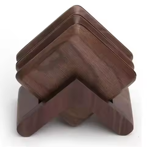 Posavasos de nogal Posavasos de madera con acabado a mano con estilo con aspecto de Casa de Campo rústica perfecto para vintage inspirado en artesanías de media luna - Product Image 1